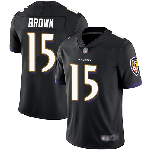 Baltimore Ravens Limited Black Men Marquise Brown Alternate Jersey NFL Football #15 Vapor Untouchable